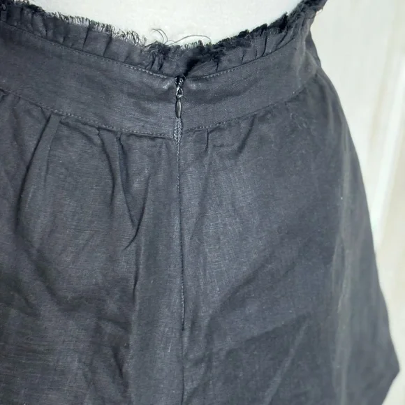 the femm High-Waist Black Linen Shorts